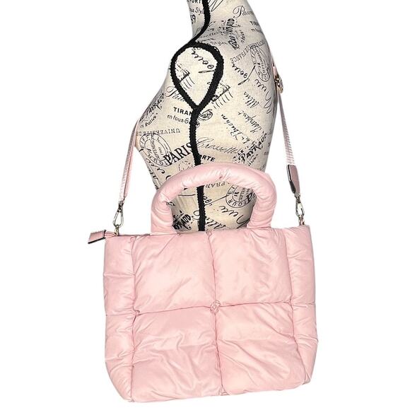 Jen & Co Brittany Puffer Tote/Satchel - Adjustable Strap, Zipper Closure - Picture 2 of 11